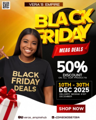 Maximalist Black Friday Mega Deals Template  Instagram Portrait