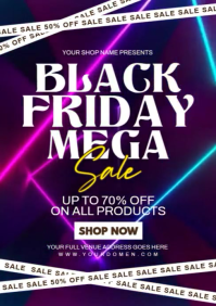 Maximalist Black Friday Mega Sale  A4 template
