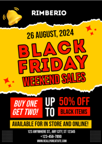 Maximalist Black Friday Sale A5 template