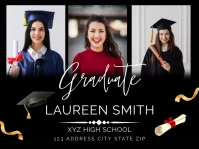 Maximalist Black Graduation Presentation template