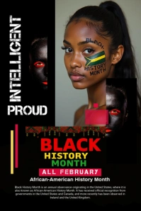 Maximalist Black History Month Pinterest Graphic Pinterest Graphic Ihluzo le-Pinterest template