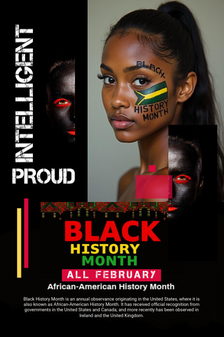 Maximalist Black History Month Pinterest Graphic Pinterest Graphic template