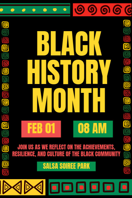 Maximalist Black History Month Poster Poster Template | PosterMyWall