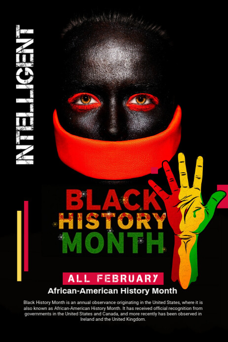 Maximalist Black History Month Poster Template | PosterMyWall