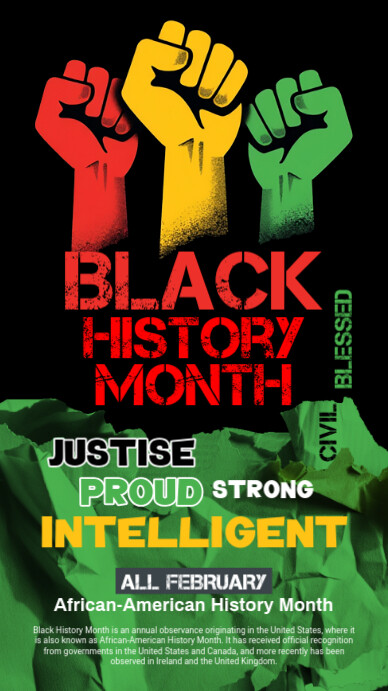 Maximalist Black History Month Template Instagram Story Instagram Story