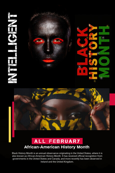 Maximalist Black History Month Tumblr Gaphic Tumblr Graphic template