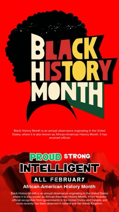 Maximalist Black History Month Youtube Short Youtube Short Template ...