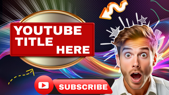 Maximalist Black Youtube Thumbnail template