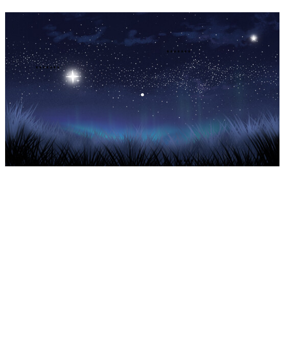 Maximalist Blue Night Sky Landscape Wallpaper  Instagram Portrait template