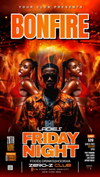 Maximalist Bonfire Night Party Instagram Story template