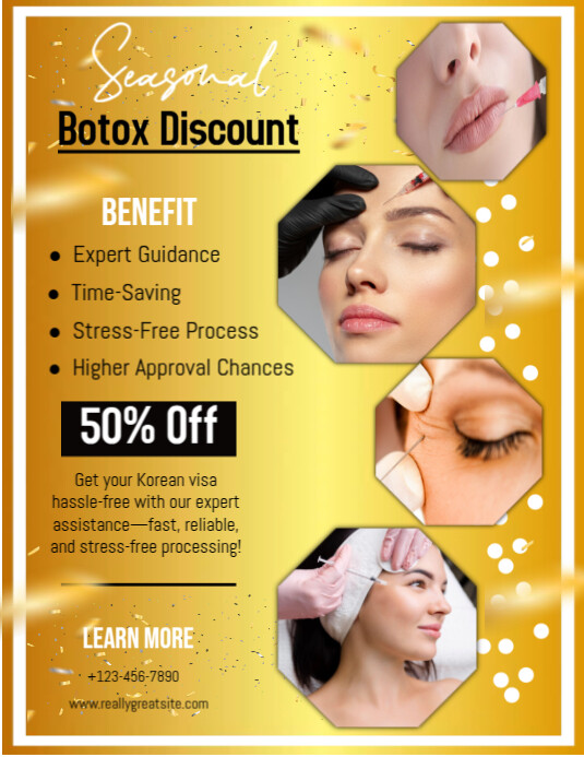 Maximalist Botox Treatment Discount Ad Flyer (us Letter) Template ...