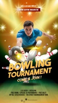 Maximalist Bowling Tournament Design Template Instagram Story