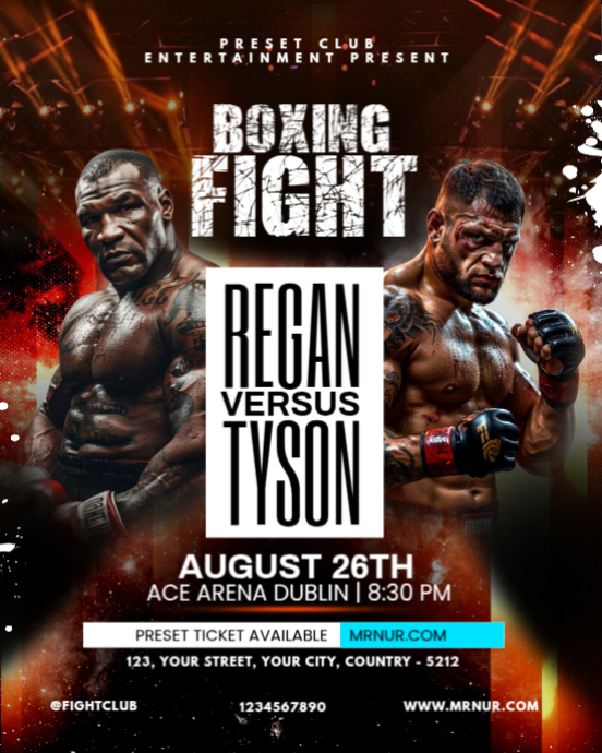 Boxing Fight Event Template | PosterMyWall