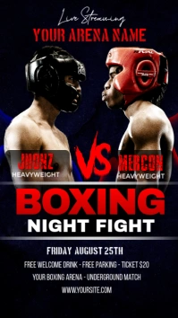 Maximalist Boxing Night Fight Instagram Story template