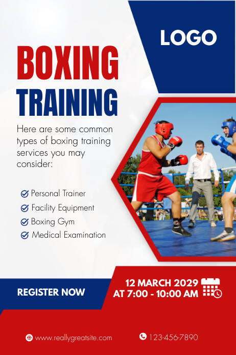 Maximalist Boxing Training Flyers Poster Template | PosterMyWall