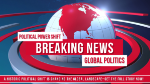 Purple Maximalist Breaking News Politics Flyer  Youtube Thumbnail Miniatura di YouTube Template