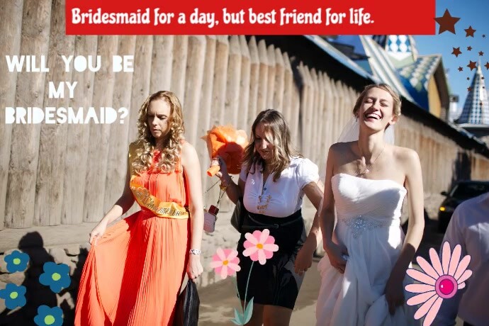 Maximalist Bridesmaid Poster Template Poster Cartaz