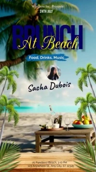 Maximalist Brunch At Beach Instagram Story Instagram-Story template