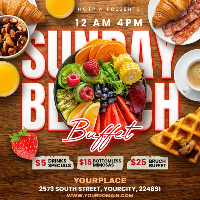Plantilla de Maximalist Brunch Buffet Instagram Post | PosterMyWall