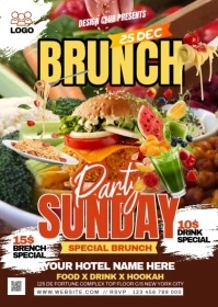 Maximalist Brunch Party A6 template