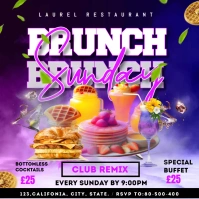 Maximalist Brunch Sunday invitation Instagram template