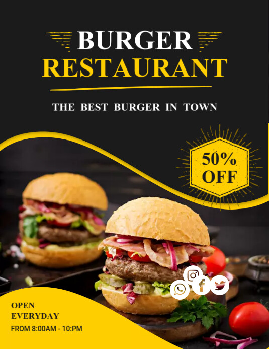 Maximalist Burger  Flyer (us Letter) Pamflet (VSA Brief) template