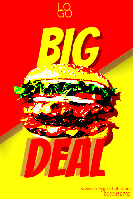 Maximalist Burger Poster Plakat template