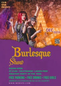 Maximalist Burlesque Show A2 template