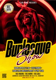 Maximalist Burlesque Show Flyer A2 template