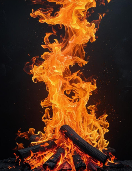 Maximalist Burning Fire  Flyer (us Letter) Pamflet (VSA Brief) template