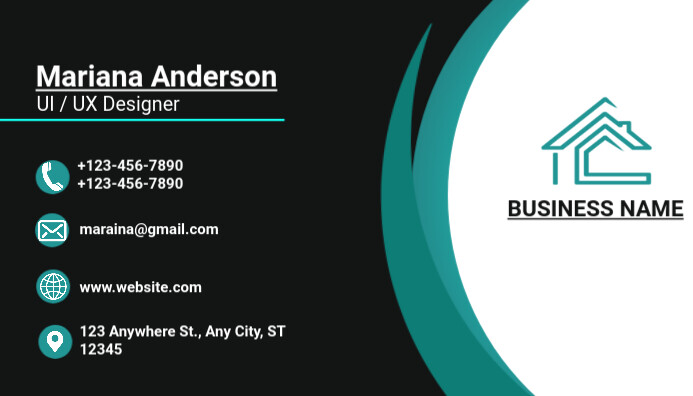 Maximalist Business Card For Ux Ui Designer Template | PosterMyWall