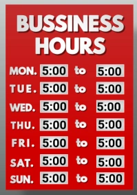 Maximalist Business Hours  A1 template