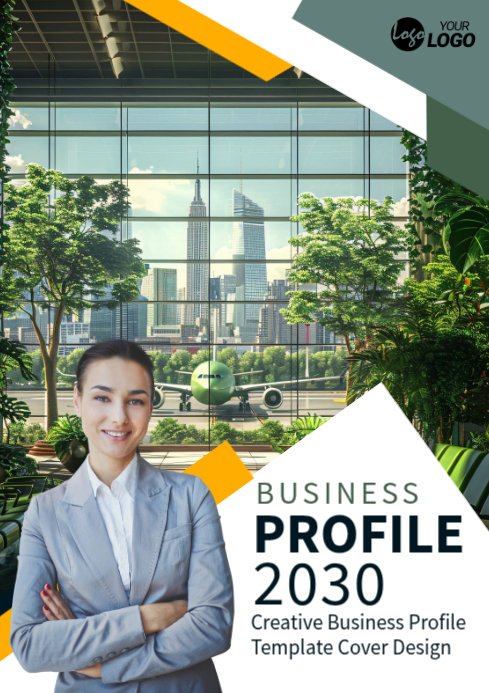 White Business Profile A4 Template | PosterMyWall