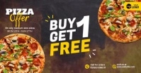 Maximalist Buy 1 Get 1 Free Pizza Offer Ad Facebook Shared Image template
