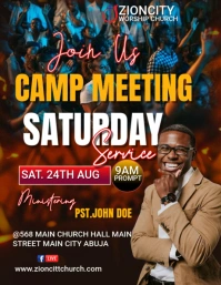 Maximalist Camp Meeting Saturday Service  Flyer (us Letter) template