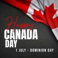 Maximalist Canada Day Instagram Post Instagram-opslag template
