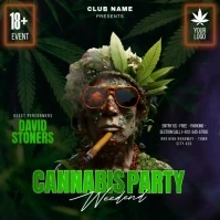 Maximalist Cannabis Party Square (1:1) template