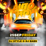 Maximalist Car Auto Show Flyer  Instagram Post Instagram-bericht template