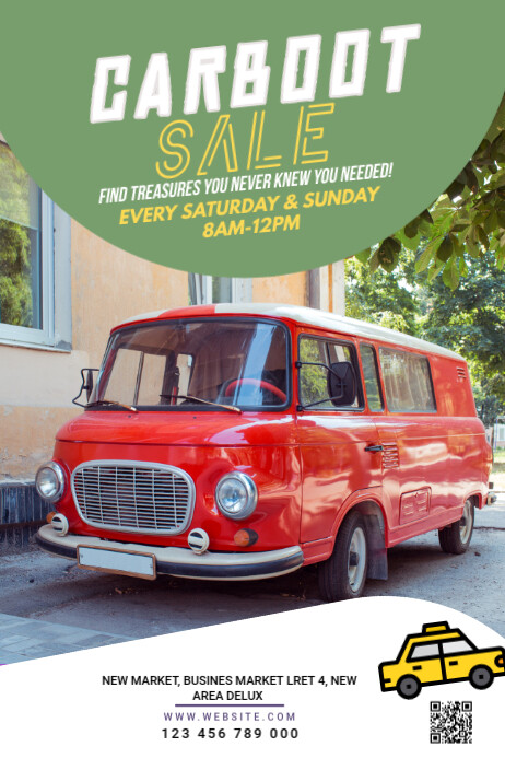Maximalist Car Boot Sales Banner Banner 4' × 6' Template | PosterMyWall