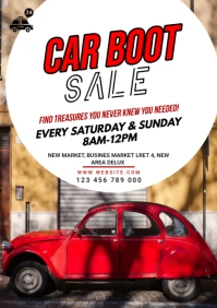 Maximalist Car Boot Sales Flyer Template A1