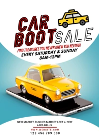 Maximalist Car Boot Sales Flyer Template A6