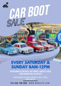 Maximalist Car Boot Sales Flyer Template A6