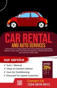 Maximalist Car Rental Tabloid Tabloide template