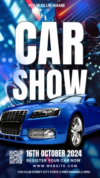 Maximalist Car Show Invitation Template Desig Instagram Story