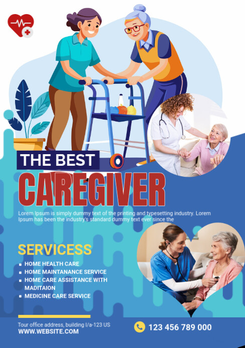 Maximalist Caregiver Service A2 template