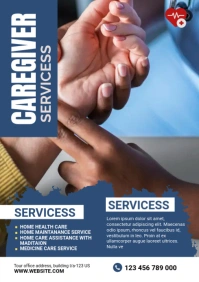 Maximalist Caregiver Service A3 template