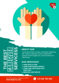 Maximalist Caregiver Service A6 template