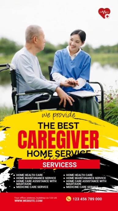 Maximalist Caregiver Service Digital Display Digital Display (9:16) template