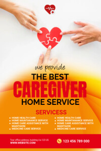 White Home Care Services Grafica Pinterest Template