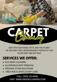 Maximalist Carpet Cleaning Services Flyer A4 template